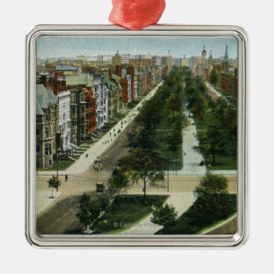 Adorno Metálico Vista aérea de la avenida de la Commonwealth