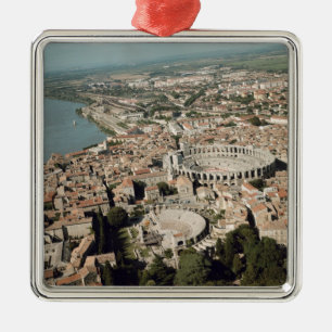 Adorno Metálico Vista aérea de la ciudad con