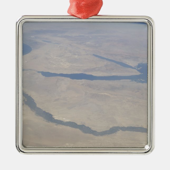 Adorno Metálico Vista aérea de la península de Egipto y el Sinaí (Frente)