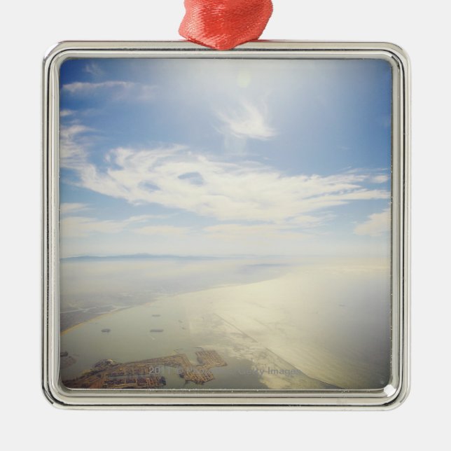 Adorno Metálico Vista aérea de Long Beach, California (Frente)