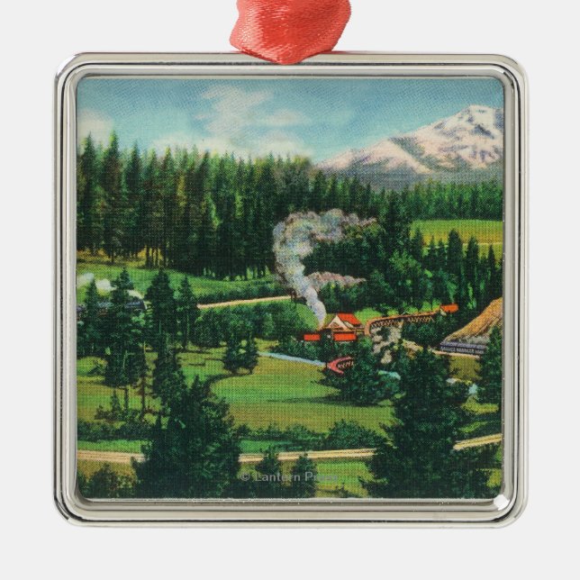 Adorno Metálico Vista aérea del lazo de Cantara, Sacramento (Frente)