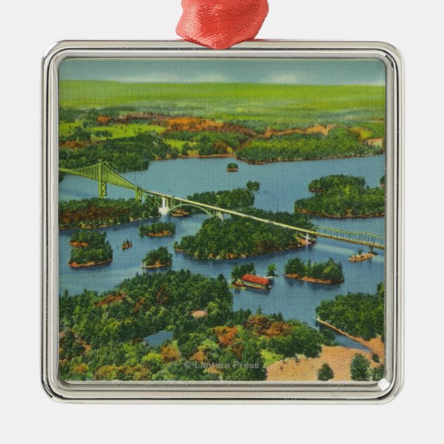 Adorno Metálico Vista aérea del puente internacional (Frente)