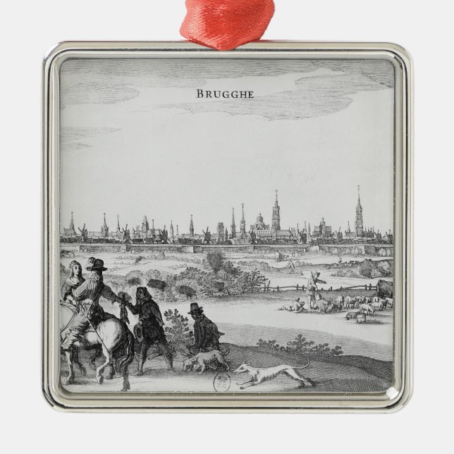 Adorno Metálico Vista de Brujas (Frente)