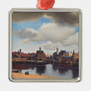 Adorno Metálico Vista de Delft por Johannes Vermeer