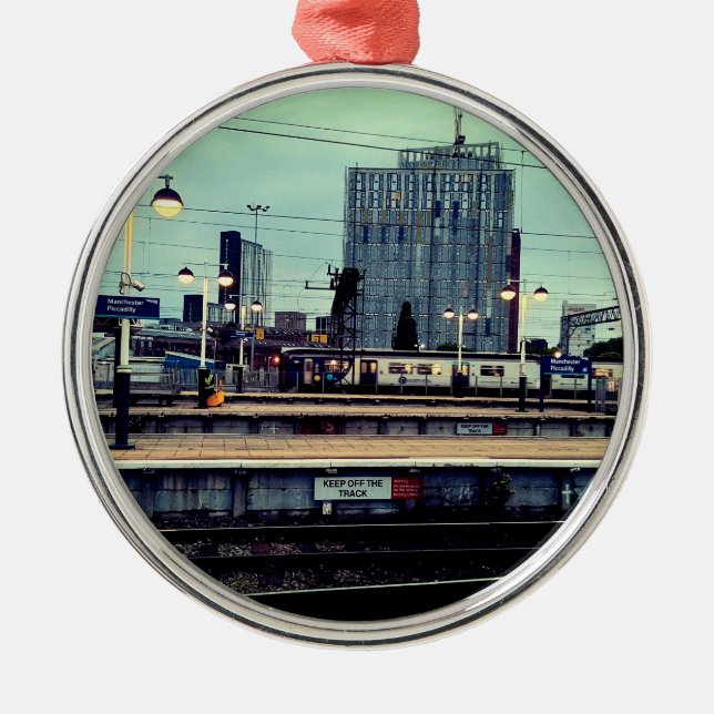 Adorno Metálico Vista de estación de Manchester (Frente)