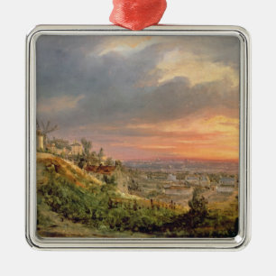 Adorno Metálico Vista de la Butte Montmartre, c.1830