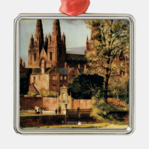 Adorno Metálico Vista de la catedral de Lichfield