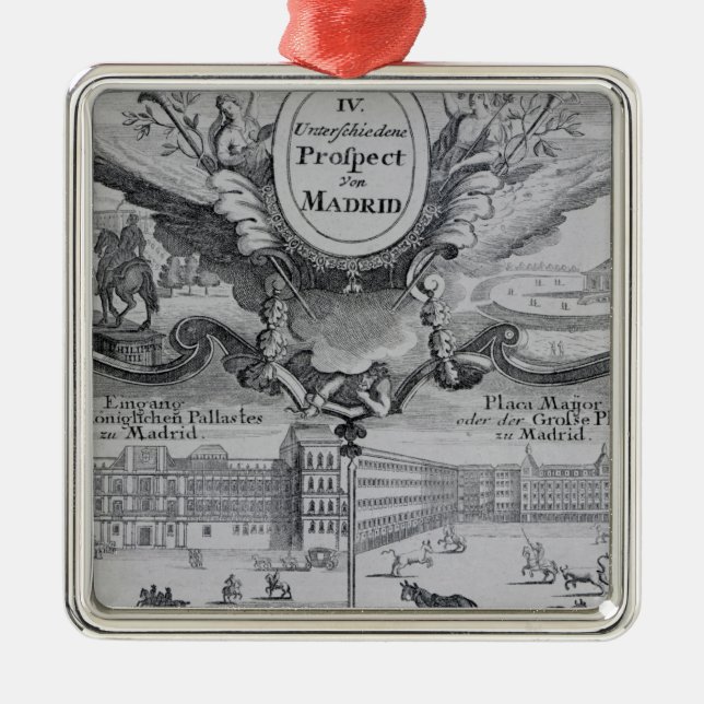 Adorno Metálico Vista de la ciudad de Madrid (Frente)