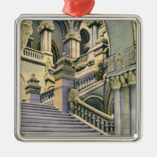 Adorno Metálico Vista de la escalera magnífica