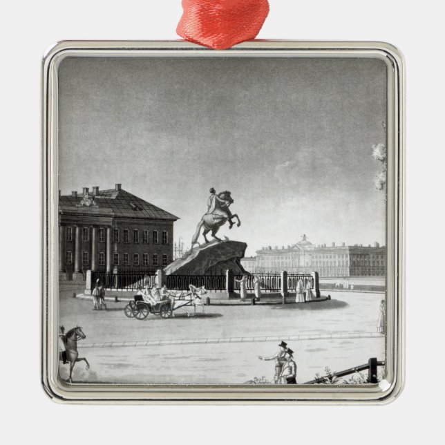 Adorno Metálico Vista de la estatua de Peter el grande (Frente)