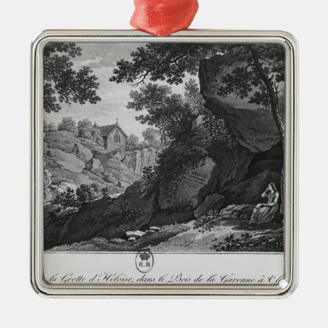 Adorno Metálico Vista de la gruta de Heloise el La Garenne del (Frente)