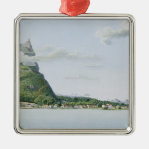 Adorno Metálico Vista de la isla de Bora Bora, del 'auto del viaje