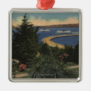 Adorno Metálico Vista de la "promenade" y del embarcadero