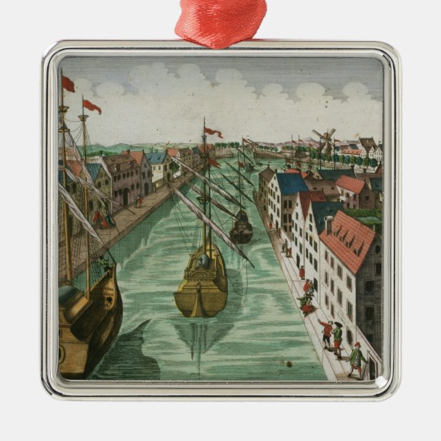 Adorno Metálico Vista de la puerta de Kettel en Delft (grabado) (Frente)