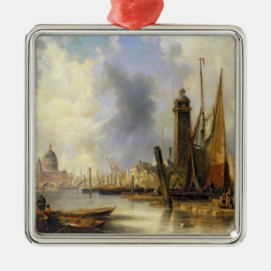 Adorno Metálico Vista de Londres con San Pablo