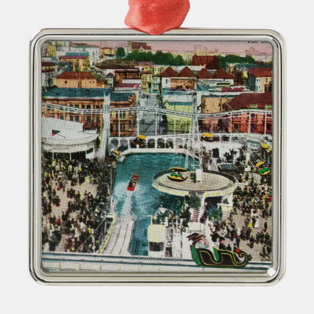 Adorno Metálico Vista de los canales inclinados desde arriba de # (Frente)