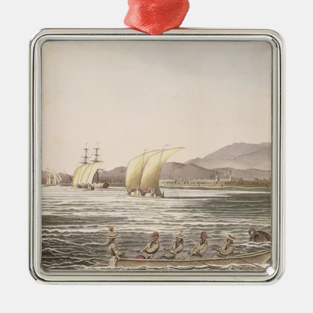 Adorno Metálico Vista de Manila, Filipinas, 1826 (Frente)