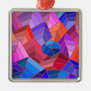 Adorno Metálico Vista de montañas de fantasía desde el cielo