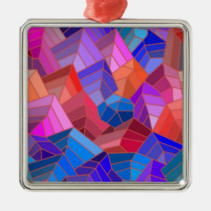 Adorno Metálico Vista de montañas de fantasía desde el cielo