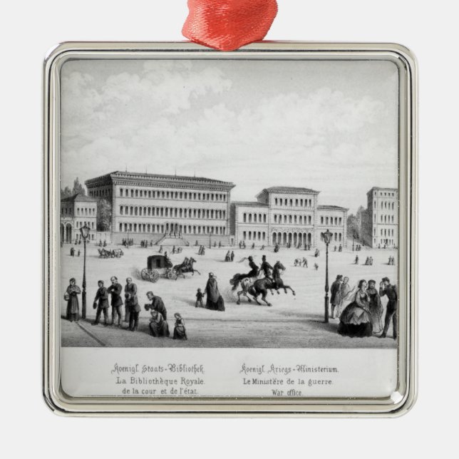 Adorno Metálico Vista de Munich, 1869 (Frente)