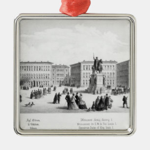 Adorno Metálico Vista de Munich, 1869