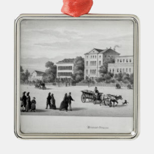 Adorno Metálico Vista de Munich, 1869