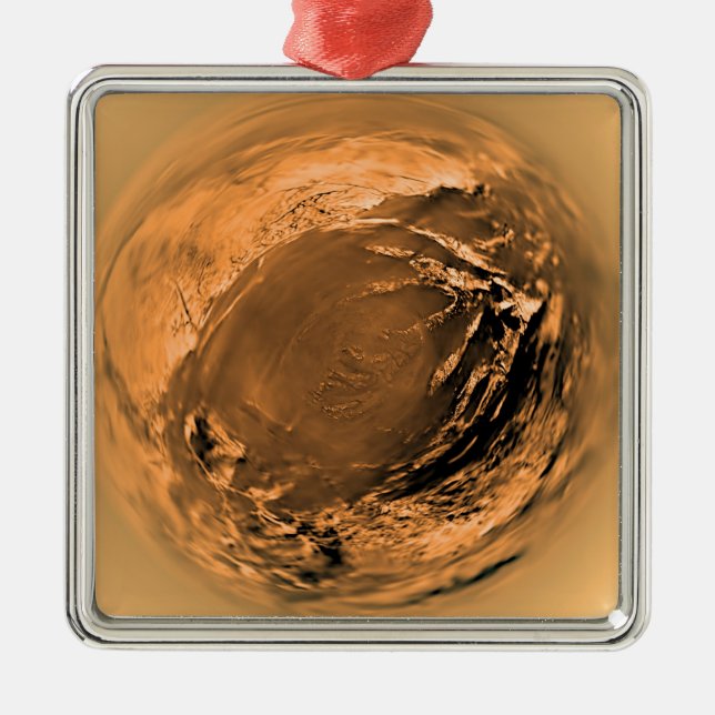 Adorno Metálico Vista de peces de la superficie de Titan (Frente)