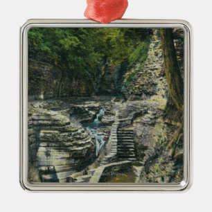 Adorno Metálico Vista de puente colgante