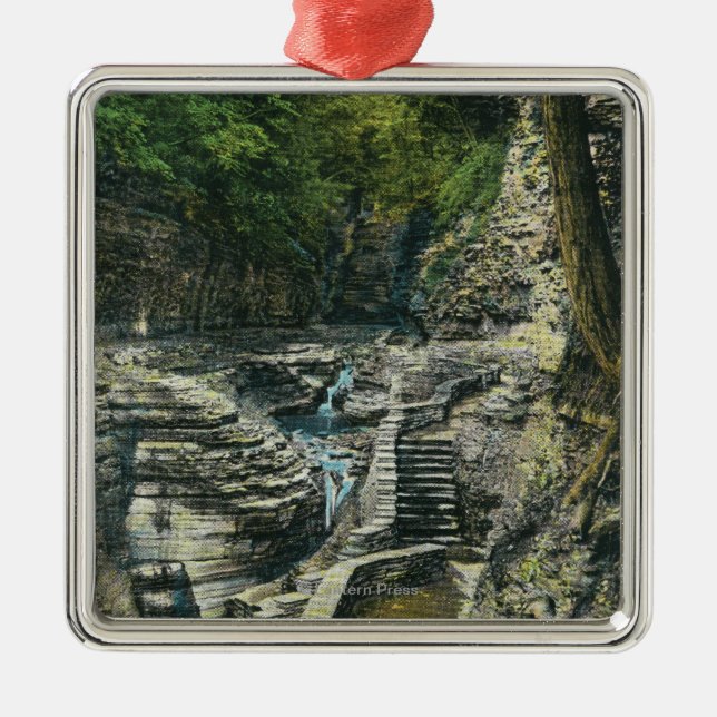 Adorno Metálico Vista de puente colgante (Frente)