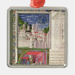 Adorno Metálico Vista de Roma como la ciudad de dios