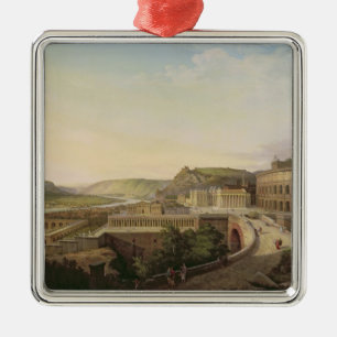 Adorno Metálico Vista de Viena en épocas romanas, 1860