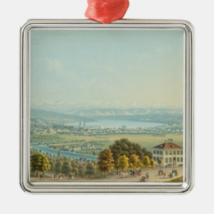 Adorno Metálico Vista de Zúrich, c.1840 (w/c)