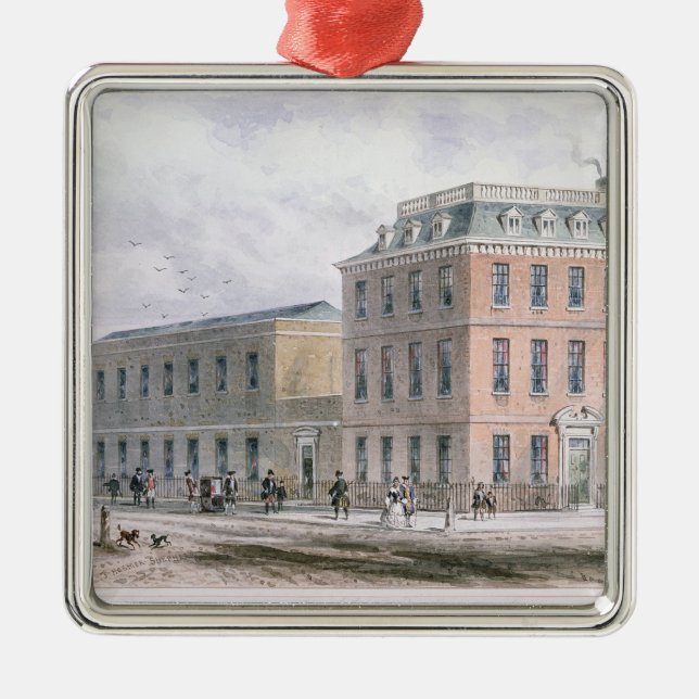 Adorno Metálico Vista del cuadrado de Soho y de la casa de (Frente)