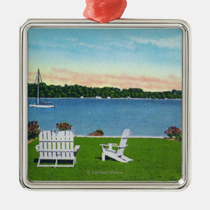 Adorno Metálico Vista del lago