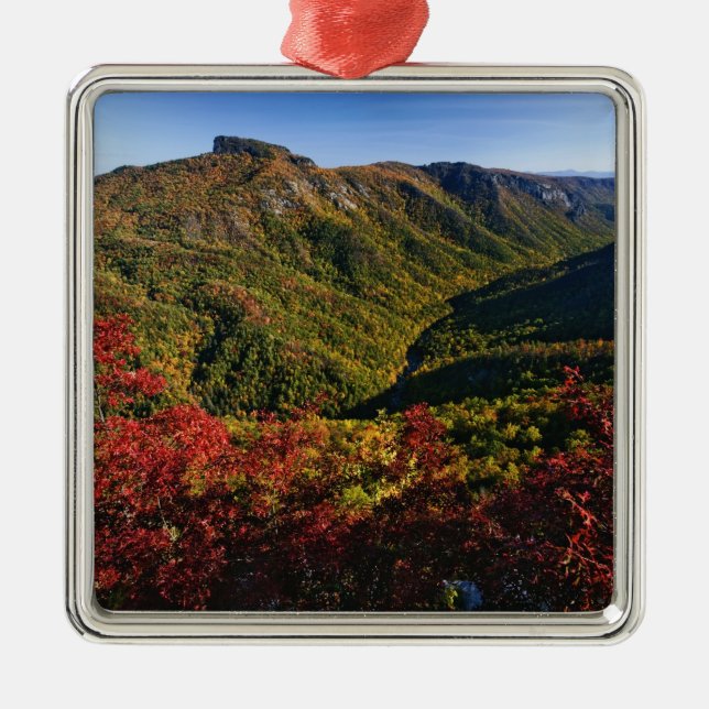 Adorno Metálico Vista del otoño de Linville Gorge a menudo llamado (Frente)