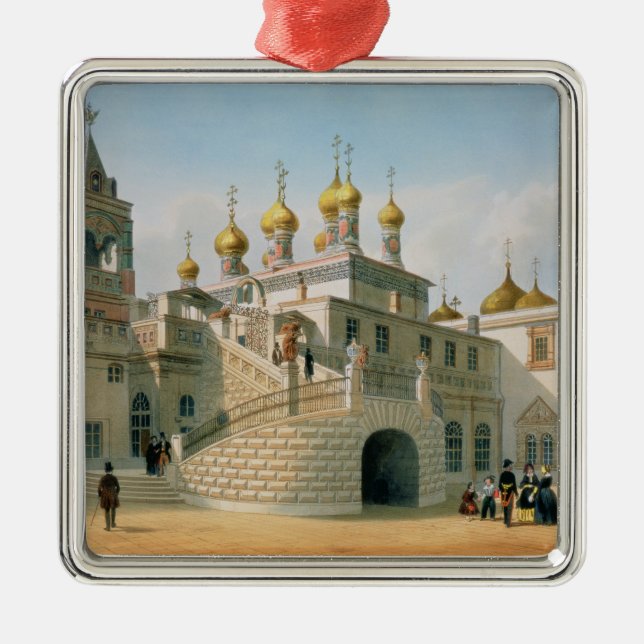 Adorno Metálico Vista del palacio del boyardo en la Moscú el (Frente)