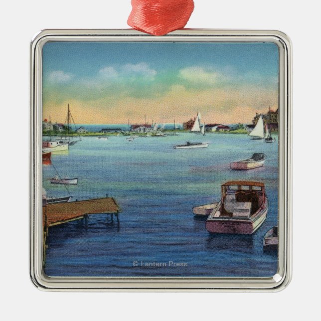 Adorno Metálico Vista del puerto de Harwichport Wychmere (Frente)