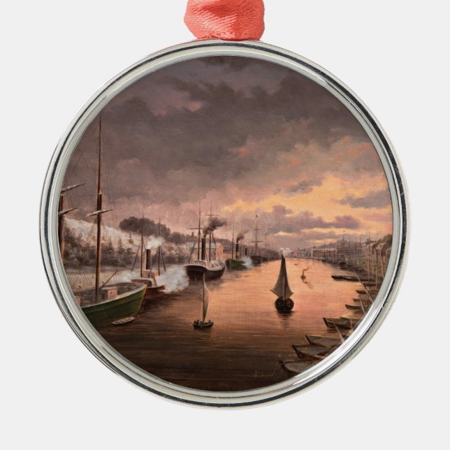 Adorno Metálico Vista del río Aura en Turku (Frente)