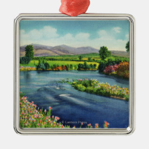 Adorno Metálico Vista del río Israel y la banda presidencial