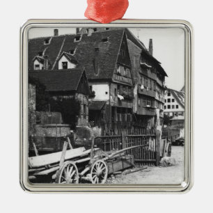 Adorno Metálico Vista del viejo cuarto, Ulm, c.1910