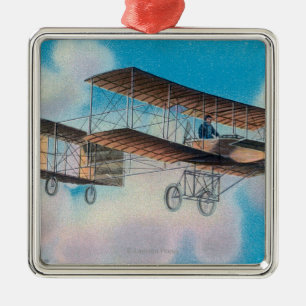 Adorno Metálico Vista del Voisin BiplaneFrance