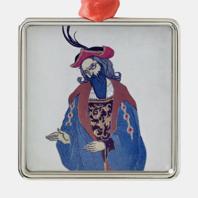 Adorno Metálico Vista el diseño para la Azul-Barba, del Beaut el (Frente)