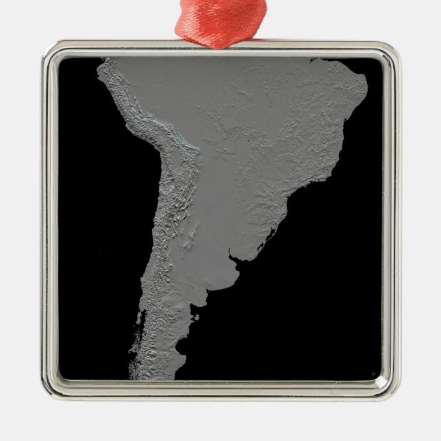 Adorno Metálico Vista estereoscópica de Sudamérica (Frente)