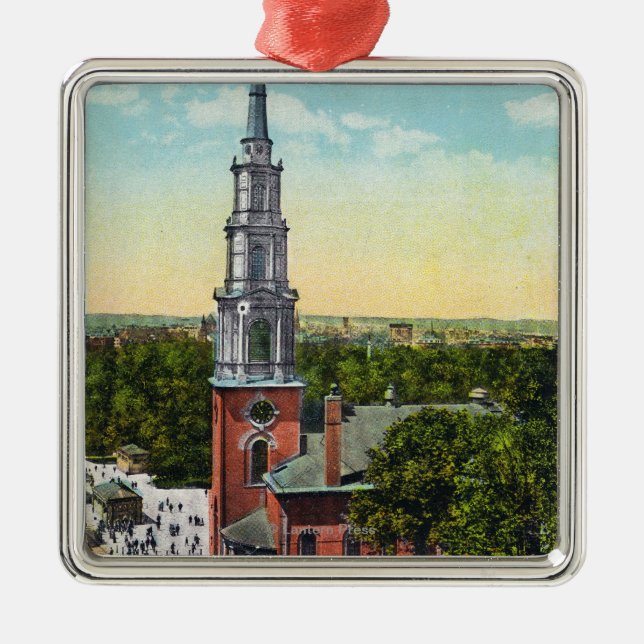 Adorno Metálico Vista exterior de la iglesia de la calle del (Frente)