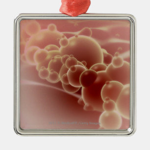 Adorno Metálico Vista microscópica de las microesferas del látex