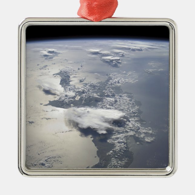 Adorno Metálico Vista panorámica de la isla de La Española (Frente)