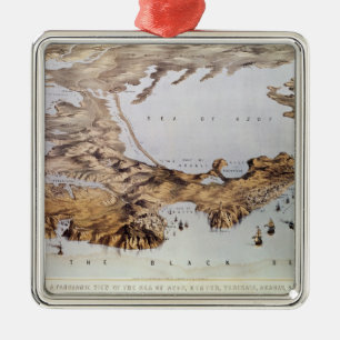 Adorno Metálico Vista panorámica del mar de Azof