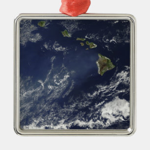 Adorno Metálico Vista por satélite de la niebla volcánica