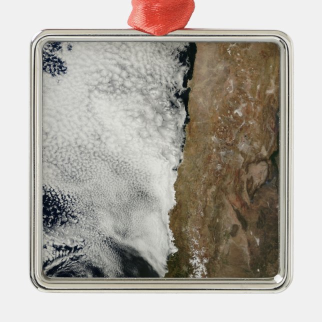 Adorno Metálico Vista satelital de las montañas de los Andes (Frente)