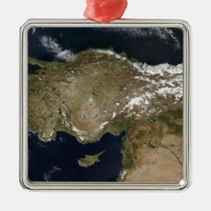 Adorno Metálico Vista satelital de Turquía